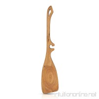 Jonathan's Family Spoons 11-Inch Lazy Zoon  Spatula & Spoon Combination Kitchen Utensil  Handmade Cherry Wooden Spoon for Cooking  Mixing and Serving - B0779K3X5J